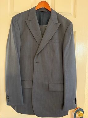 Perry Ellis Men's Charcoal Gray Two-Button Suit Jacket